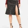 TC Print Shop Satin Mini Petal Midi Skirt