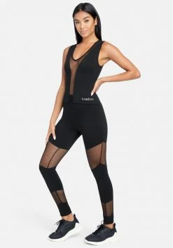 TC Mesh Combo Bebe Logo Sleeveless Top