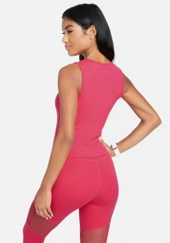 TC Mesh Combo Bebe Logo Sleeveless Top