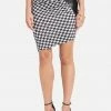 TC Vegan Leather Asymmetrical Skirt Print Shop