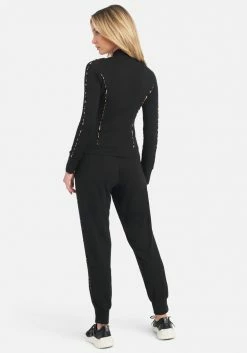 TC Bebe Logo French Terry Leopard Print Jogger