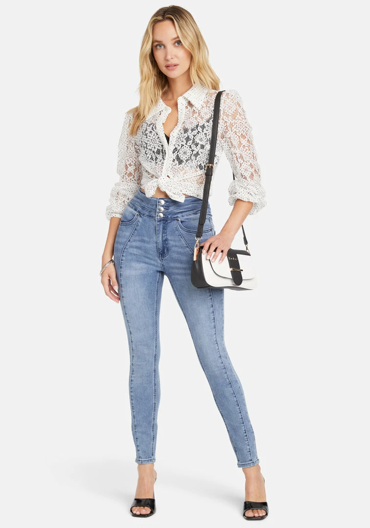 TC Spring/Summer High Waist Front Seam Detail Skinny Jeans 2 TC Spring/Summer High Waist Front Seam Detail Skinny Jeans