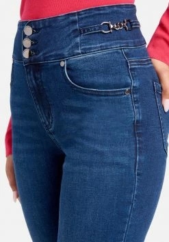 TC High Waist Side Buckle Detail Skinny Denim 8 TC High Waist Side Buckle Detail Skinny Denim