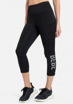ONE STEP UP BOL Bebe Sport Net Mesh Capri Legging Logo