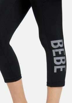 ONE STEP UP BOL Bebe Sport Net Mesh Capri Legging Logo
