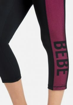 ONE STEP UP BOL Bebe Sport Net Mesh Capri Legging Logo