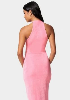 JUMP Slinky Asymmetrical Halter Neck Dress Night Out