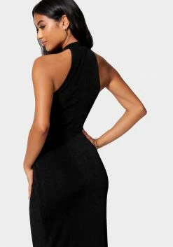 JUMP Night Out Slinky Asymmetrical Halter Neck Dress