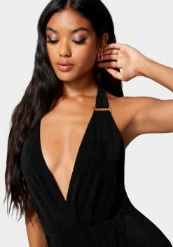 JUMP Night Out Slinky Asymmetrical Halter Neck Dress