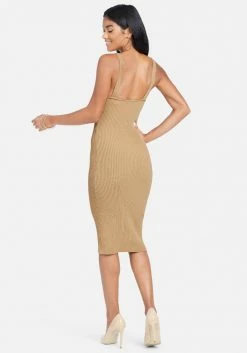 JUMP Sleeveless Midi Sweater Dress Clothing