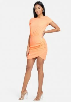 JUMP Surplice Mini T-Shirt Dress Clothing