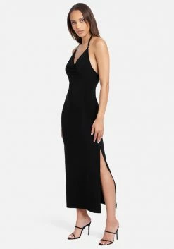 JUMP Cowl Neck Halter Maxi Clothing