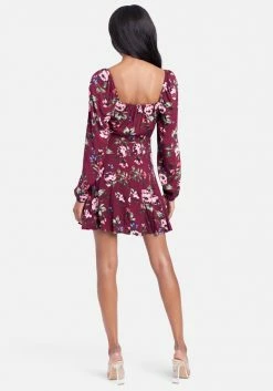 JUMP Square Neck Flare Dress Print Shop