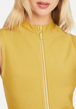 JUMP Crystal Zipper Detail Bandage Dress