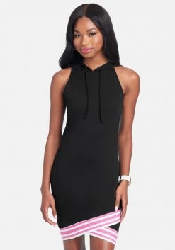 JUMP Sleeveless Hoodie Asymetrical Dress