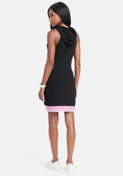 JUMP Sleeveless Hoodie Asymetrical Dress