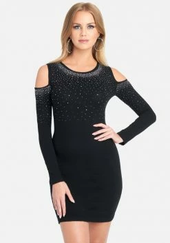 JUMP Best Sellers Shoulder Cut Out Sweater Dress