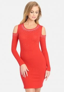 JUMP Shoulder Cut Out Sweater Dress