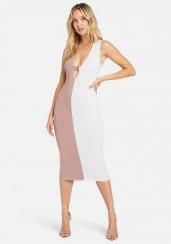 JUMP Colorblock Hardware Detail Dress Clothing