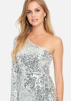 JUMP One Shoulder Sequin Wrap Dress Best Sellers