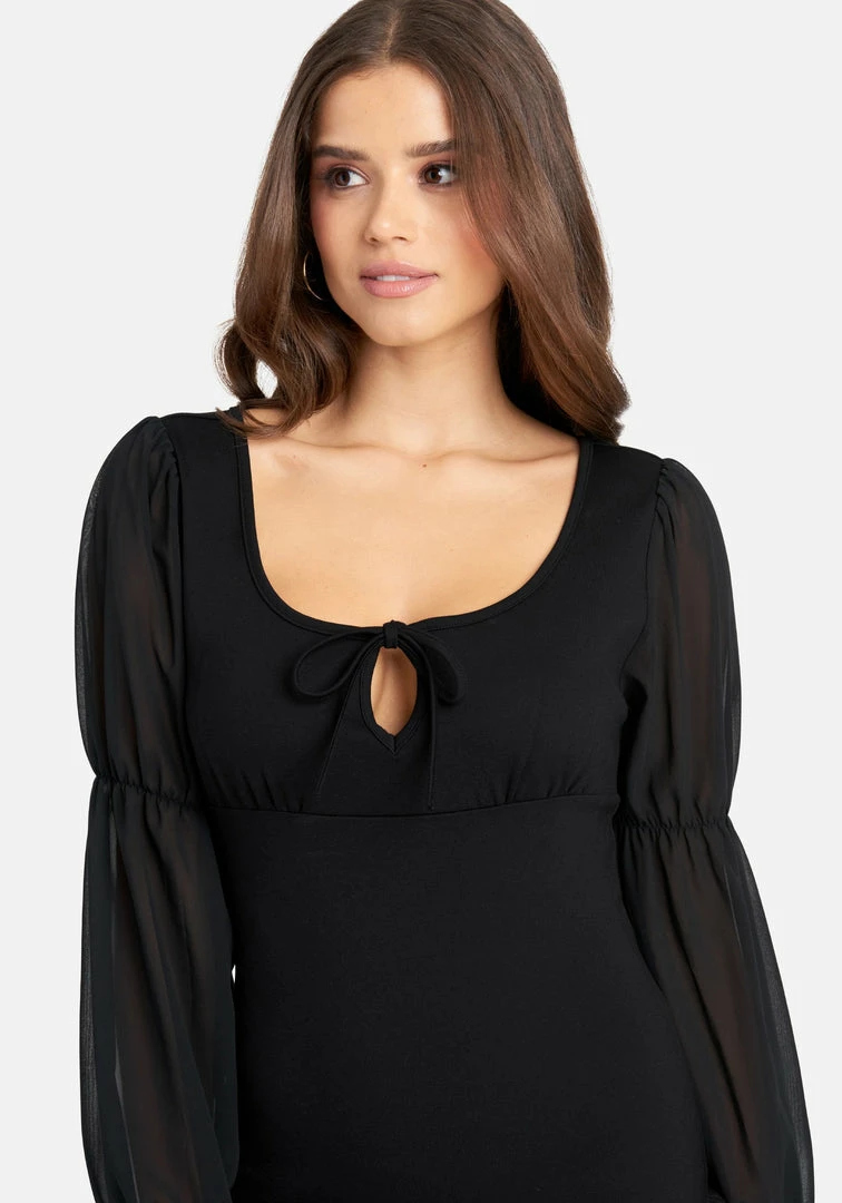 JUMP Tiered Puff Sleeve Mini Dress 4 JUMP Tiered Puff Sleeve Mini Dress