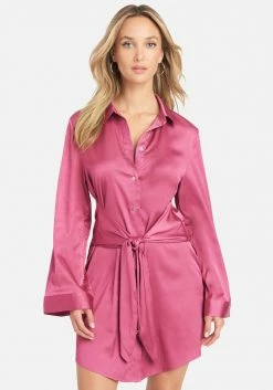 JUMP Best Sellers Charmeuse Shirt Dress
