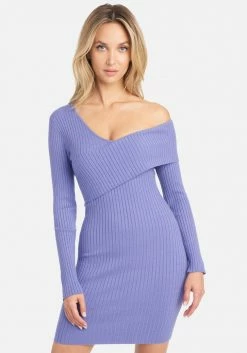 JUMP Best Sellers Asymmetrical Off Shoulder Sweater Dress