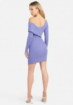 JUMP Best Sellers Asymmetrical Off Shoulder Sweater Dress