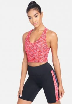 ONE STEP UP BOL Bebe Bandana Print Sport Bra