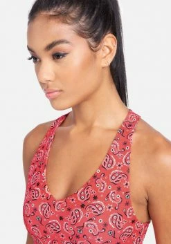 ONE STEP UP BOL Bebe Bandana Print Sport Bra