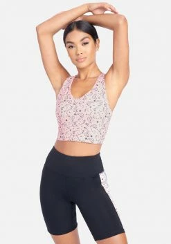 ONE STEP UP BOL Logo Bebe Bandana Print Sport Bra