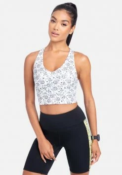 ONE STEP UP BOL Bebe Bandana Print Sport Bra Logo