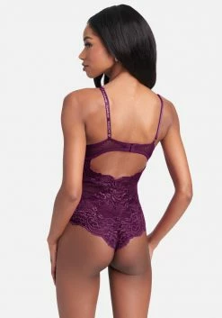 PPI Tag Free Pushup Lace Bodysuit