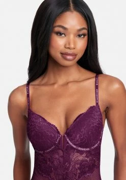 PPI Tag Free Pushup Lace Bodysuit