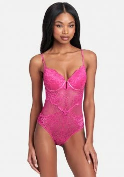 PPI Clothing Tag Free Pushup Lace Bodysuit