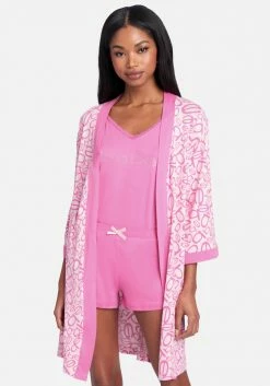 PPI 3 Piece Tossed Logo Short & Robe Set