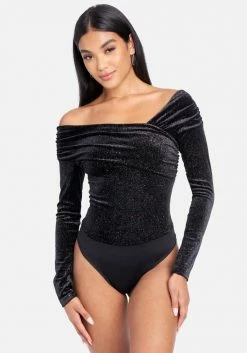 TC Velour Off Shoulder Bodysuit Best Sellers