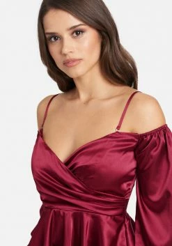 TC Asymmetrical Peplum Hammered Satin Blouse Best Sellers 9 TC Asymmetrical Peplum Hammered Satin Blouse Best Sellers