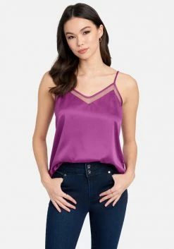 TC Mesh Detail Satin Cami