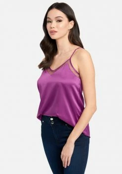 TC Mesh Detail Satin Cami