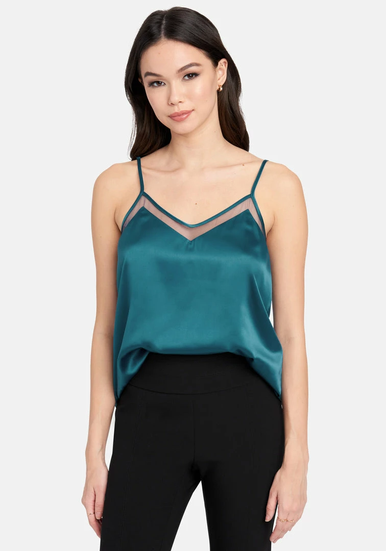 TC Mesh Detail Satin Cami 1 TC Mesh Detail Satin Cami