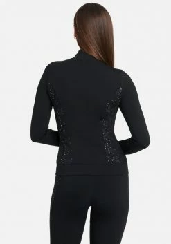 TC Bebe Logo Silver Speckle Print Zip Front Jacket