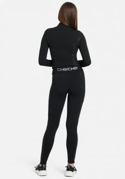 TC Bebe Logo Silver Speckle Print Legging