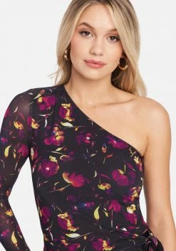 TC One Sleeve Mesh Side Tie Top