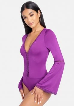 TC Bell Sleeve V Neck Bodysuit Best Sellers