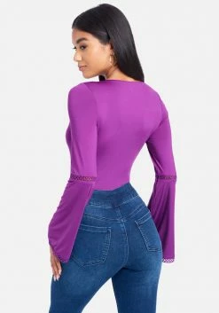 TC Bell Sleeve V Neck Bodysuit Best Sellers