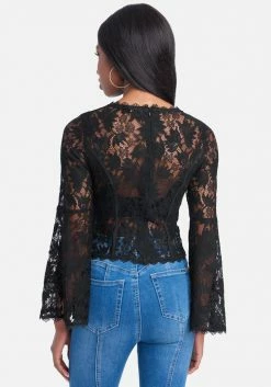 TC Clothing Flared Sleeve Lace Top
