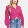 TC Cable Knit Cross Over Full Sleeve Sweater Clothing