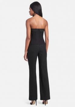 TC Pin Stripe Tailored Straight Leg Pant Print Shop