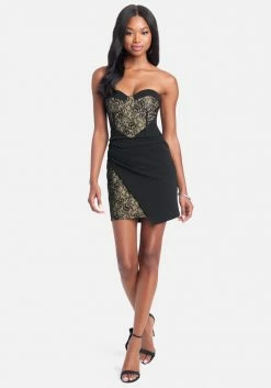 TC Lace & Knit Crepe Bustier Clothing